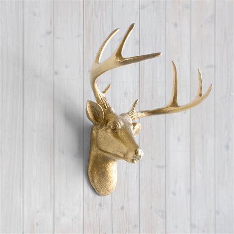 Mini Deer By Wall Charmers Gold Faux Head Mount Bust Fake