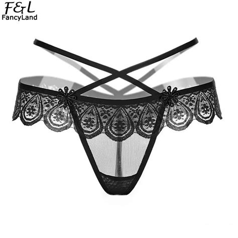 Buy Sexy Panties Bandage Lace Lingerie G String Panties Women Cross Lingerie
