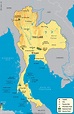 4 Free Printable Labeled and Blank Thailand Map Outline PDF | World Map ...