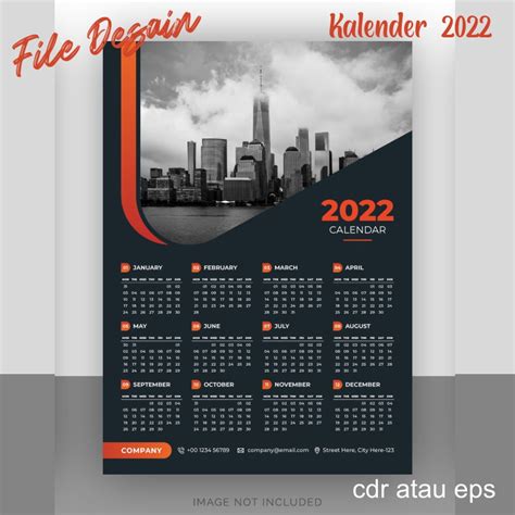 Jual File Desain Kalender Dinding 2023 Format Cdr Model Kantor Shopee