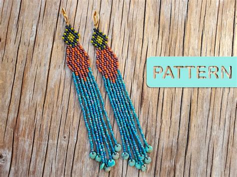 Classic Macalla Seed Bead Earring Pattern Pdf Etsy