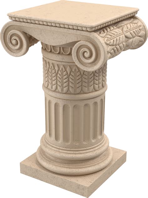 Columns Ionic Order Pillar Design Pedestal