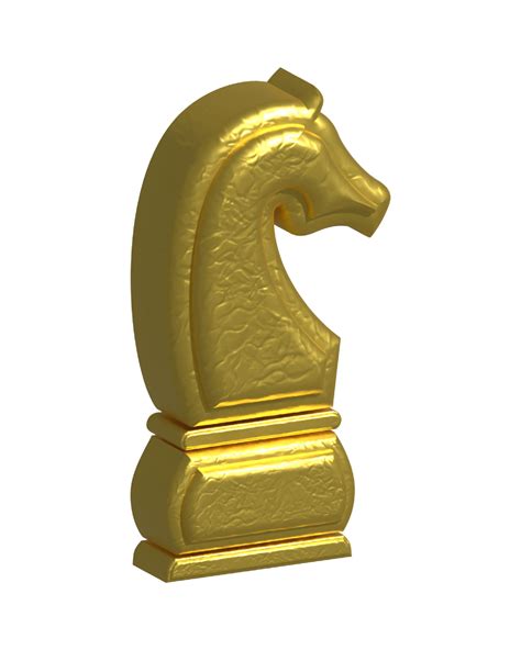 Gold Chess Knight 3d Render 11306678 Png