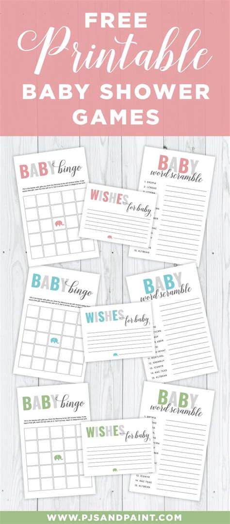 Free Printable Baby Shower Games Volume 1 Free Baby Shower