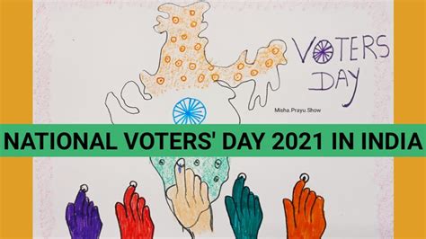 National Voters Day 2021 In India Drawing Posters On Voting