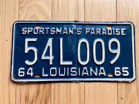 1965 Louisiana Sportsmans Paradise License Plate Rusticplates