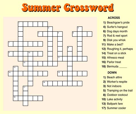 6 best images of large print easy crossword puzzles printable large