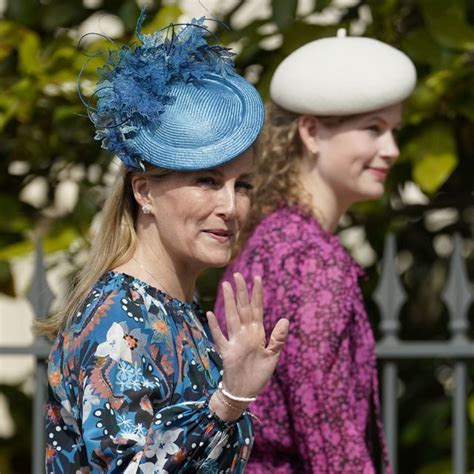 sophie wessex attends easter service with daughter lady louise