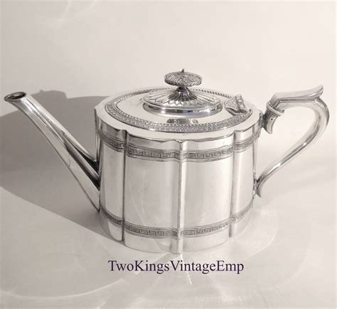 Silver Plate Antique Teapot C1900 James Dixon And Sons England Etsy Uk