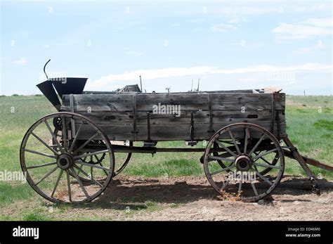 Old Farm Wagon Somewhere In South Dakota Stock Photo Alamy