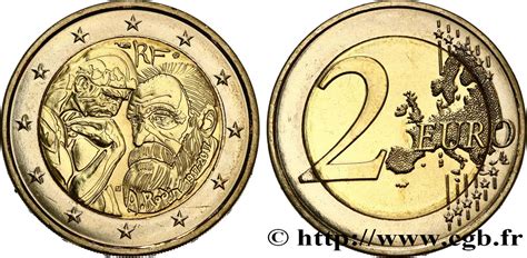 France 2 Euro Auguste Rodin 2017 Pessac Feu452529 Euros