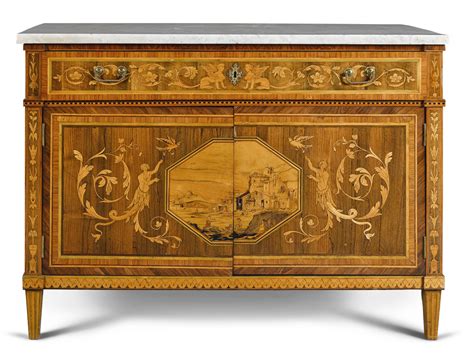 350 A North Italian Neoclassical Rosewood Walnut And Marquetry
