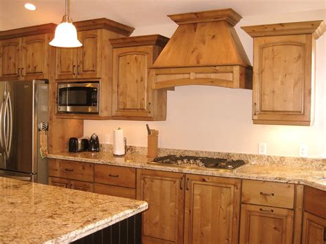 Knotty Alder Kitchen Cabinets Bead Board Island | Alder kitchen