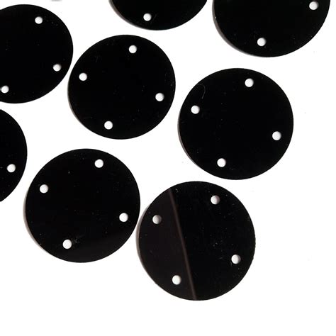 35mm 4 Holes Black Sequins For Crafts Flat Large Round Sequin Garment