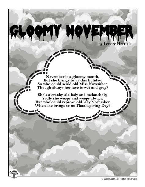 November Poems For Kids Woo Jr Kids Activities Childrens Publishing