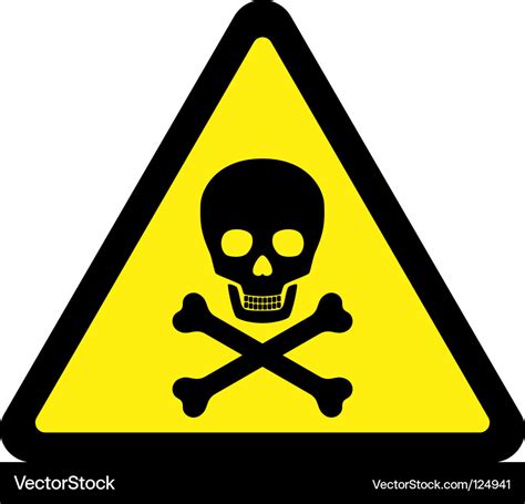 Deadly Danger Sign Royalty Free Vector Image Vectorstock