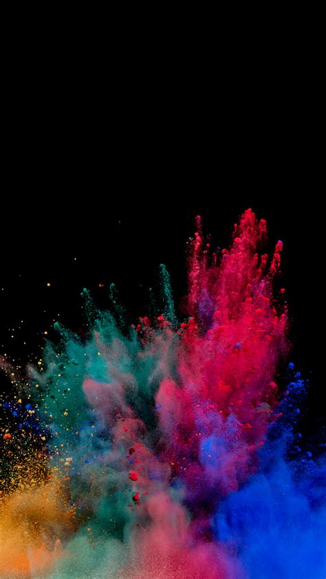 Download Colors Blast Explosion Colorful 1440x2560 Wallpaper Qhd