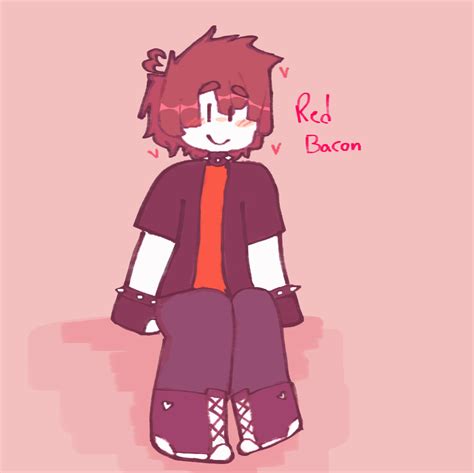 Red Bacon In Roblox Animation Cute Drawings Kawaii Drawings