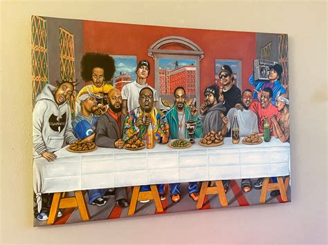 Hip Hop Last Supper Rap Rapper Canvas Print Art Wall Hanging Etsy