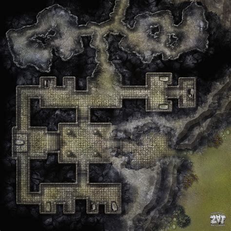 D4 Tombs Battle Map Dungeon Maps Pathfinder Maps Dnd World Map