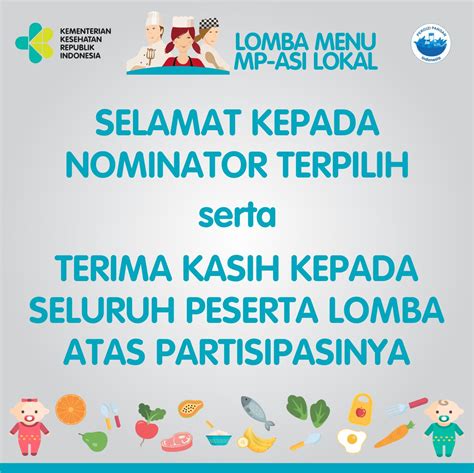Pengumunan Nominator Terpilih Lomba MP-ASI Lokal - linisehat.com