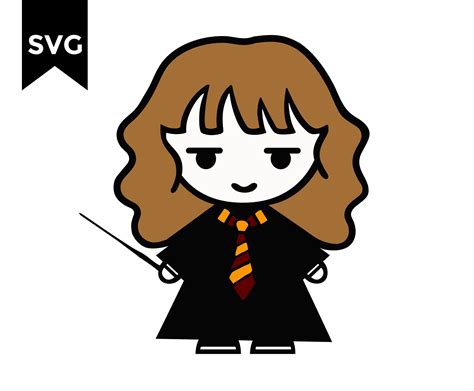 Hermione Granger With Magic Wand Svg Hermione Granger Svg Etsy