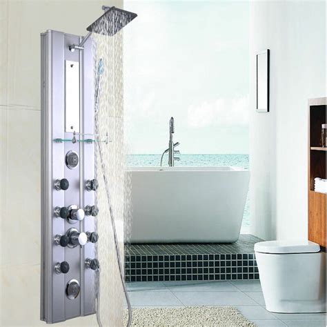 Dimakai Shower Panel With Dual Shower Head Wayfair Bathroom Shower