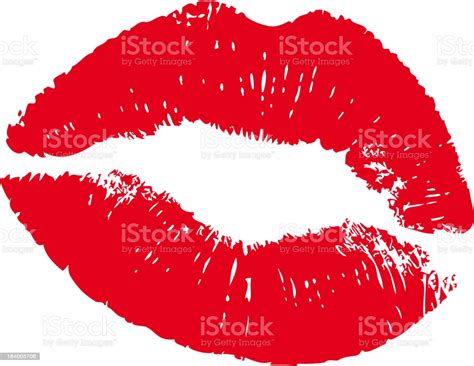 Computer Image Of A Kiss In Red Lipstick Stock Illustration Download