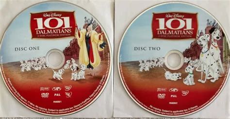 101 Dalmatians Platinum Edition Dvd 2008 2 Disc Set Discs Only £4
