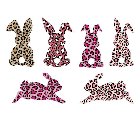 Leopard Easter Bunny SVG, PNG, PDF, Leopard print rabbit SVG