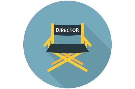 Directors Chair Flat Icon Icons Creative Market