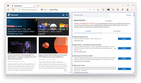 Microsoft Edge Now Lets You Split Two Tabs In One Window Neowin
