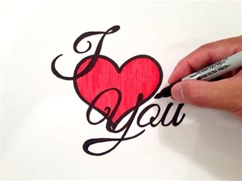 Bekijk meer ideeën over leuke tekening. How to Draw I Love You with a Heart - YouTube