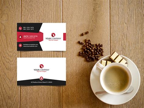 Download Business Card Mockup Design - 004 (Free Download File) on Behance