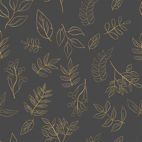 Floral Seamless Pattern In Gold Color 6851596 Vector Art At Vecteezy