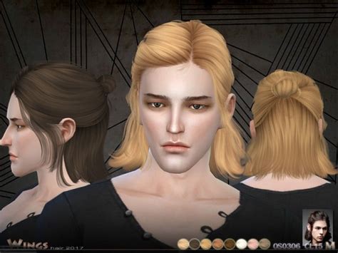 The Sims Resource Os0306 Mf Hair By Wings Sims Sims 4 Hairs