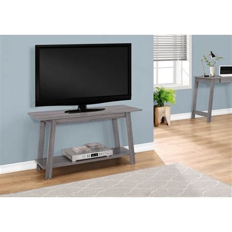 Shop Grey 42 Inch Long Contemporary Tv Stand Free Shipping Today