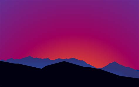 3840x2400 Mountain Landscape Sunset Minimalist 15k 4k Hd 4k Wallpapers