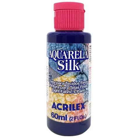 Tinta P Tecido Acrilex Aquarela Silk 60ml Azul Turquesa 501