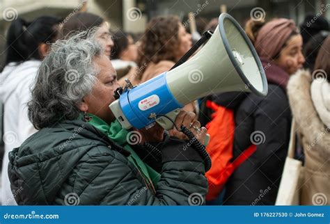 Female Protesters At The Million Women Rise Demonstration Editorial