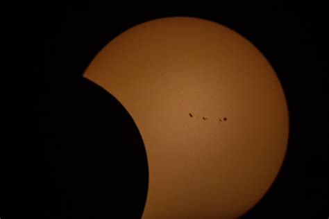 Solar Eclipse And Sunspots The Moon Blocks The Sun On A Ho Flickr