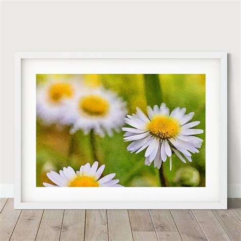 Daisy Watercolor Print Yellow Daisy Nursery Flower Garden Print