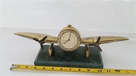 Buy The Vintage Sarsaparilla Heavy Brass Airplane Clock Battery