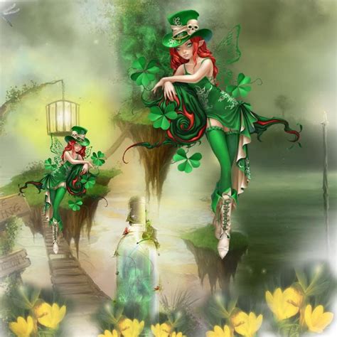 Happy St Patrick S Day Irish Fairy Fantasy Art Fairy Art