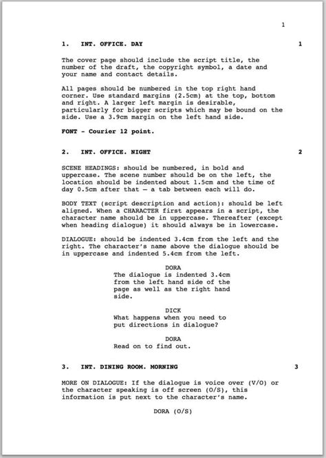 How To Format A Screenplay Australian Writers Centre Blog Throughout