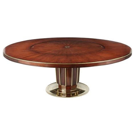 Furniture of america telstars round dining table with lazy susan, espresso. Regency Style Round Dining Table by Baker with Lazy Susan ...
