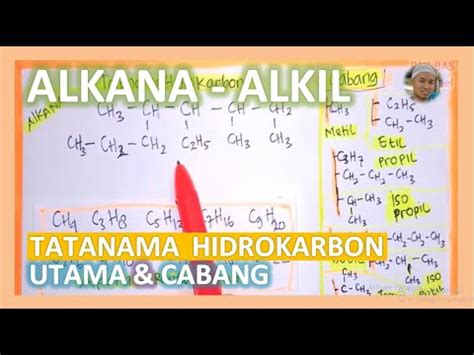 Full Alkana Rantai Utama Nama Cabang Alkil Tata Nama Hidrokarbon