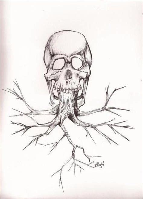 Skulltree Tattoo Sketch By Bury Me Softly On Deviantart