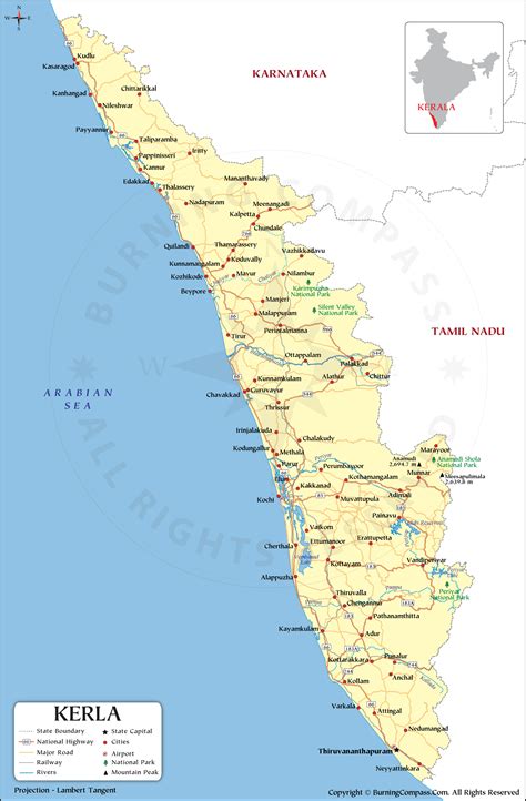 Map Of India Kerala State United States Map