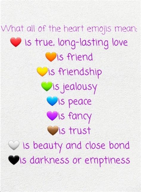 here is what all of the heart emojis mean 💜 i know a lot of people aren t too sure when texting